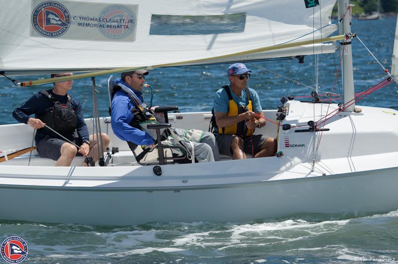 Y-Knot Sonar racing at the 15th Clagett photo copyright Ro Fernandez taken at Sail Newport and featuring the Sonar class