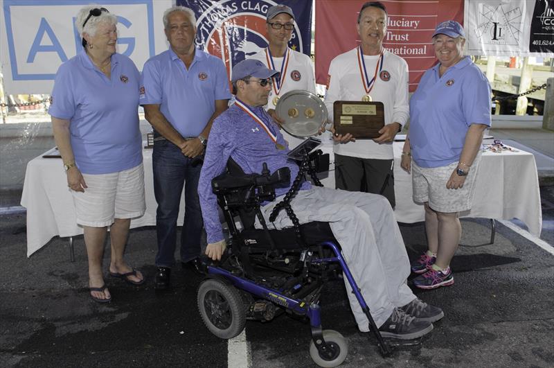 Sonar class winners at the 15th Clagett (l-r) Judy McLennan, Carl Lessard, Dave Whalen, J. R. Hardenburgh, Spencer Raggio, Stephanie McLennan - photo © Ro Fernandez