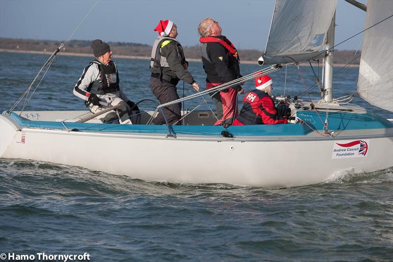 Cowes Corinthian YC Boxing Day Scramble 2017 photo copyright Hamo Thornycroft / www.yacht-photos.co.uk taken at Cowes Corinthian Yacht Club and featuring the Sonar class
