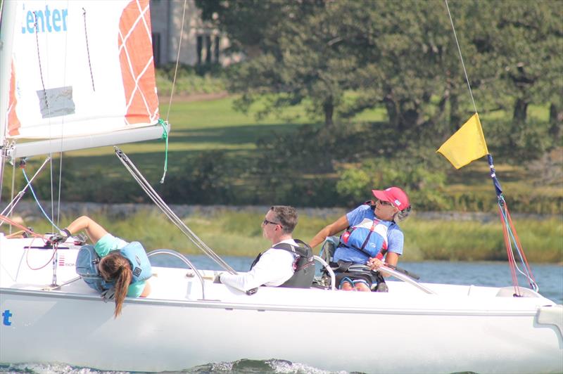 2019 Clagett-Oakcliff winners Sarah Everhart Skeels, Cindy Walker and Spencer Raggio photo copyright JJ Salvator taken at  and featuring the Sonar class