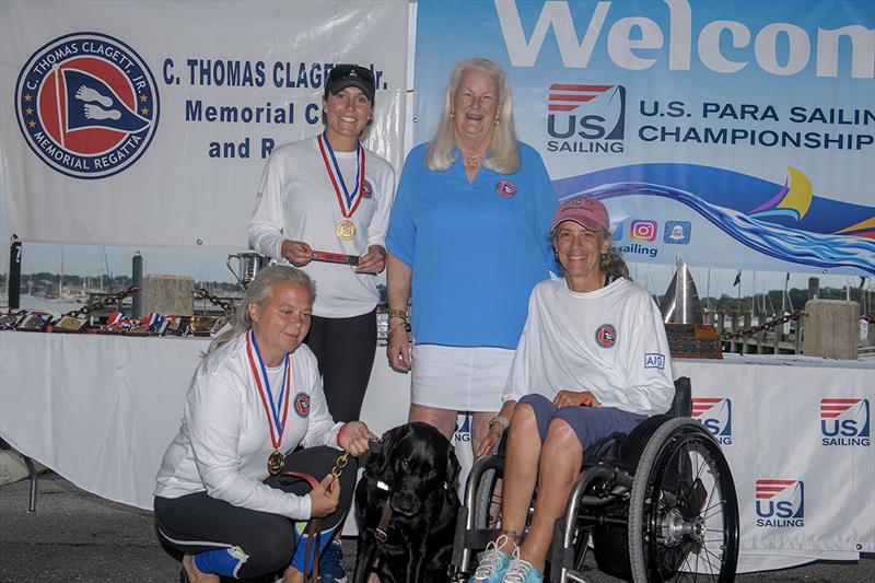 Sonar class winners Sarah Everhart Skeels, Pauline Dowell, Emma Montgomery 18th Clagett Regatta photo copyright Clagett Regatta - Andes Visual taken at  and featuring the Sonar class