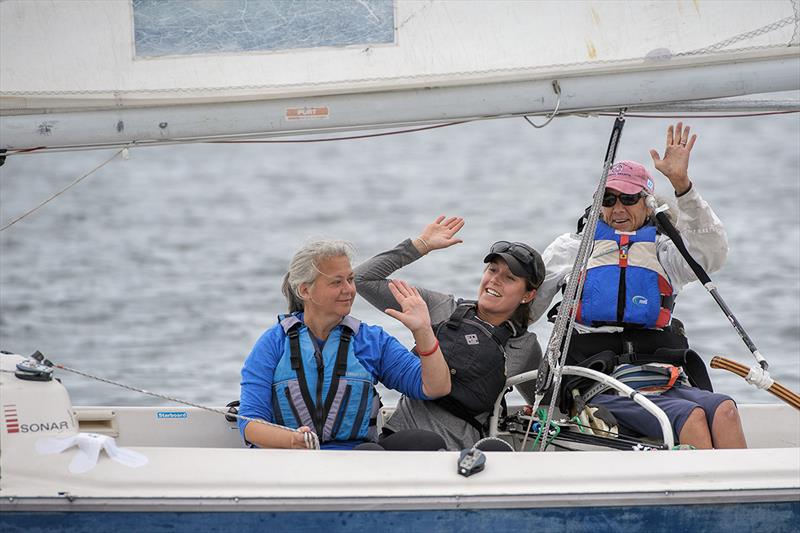 Sonar class winners Sarah Everhart Skeels, Pauline Dowell, Emma Montgomery Clagett Regatta-US Para Sailing Championships photo copyright Clagett Regatta - Andes Visual taken at  and featuring the Sonar class