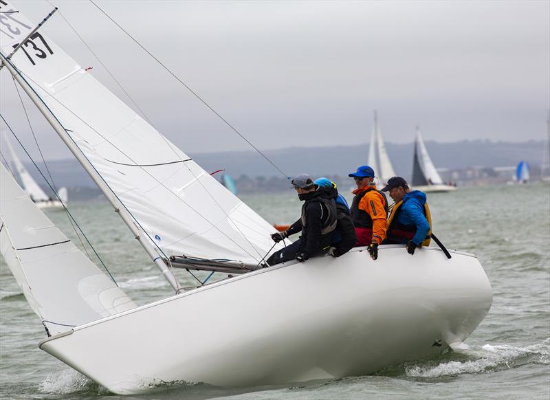 Sonar class at Cowes Week - Day 4 photo copyright Martin Augustus / www.sailingimages.co.uk taken at Cowes Combined Clubs and featuring the Sonar class