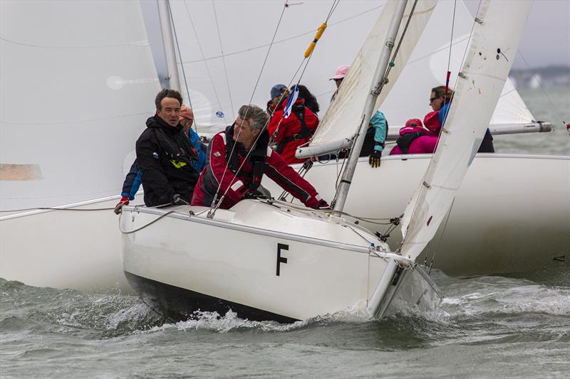 Sonar class at Cowes Week - Day 4 photo copyright Martin Augustus / www.sailingimages.co.uk taken at Cowes Combined Clubs and featuring the Sonar class