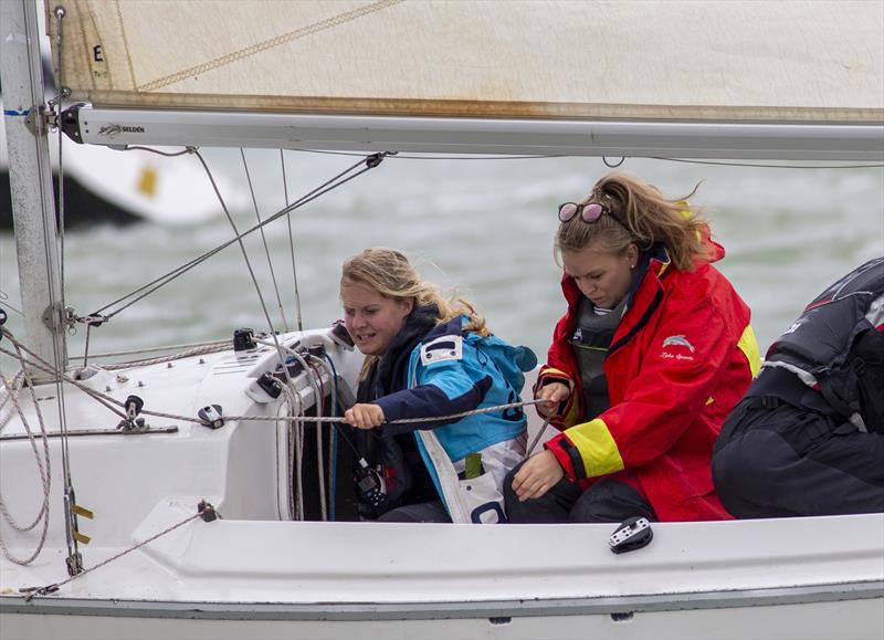 Sonar class at Cowes Week - Day 4 photo copyright Martin Augustus / www.sailingimages.co.uk taken at Cowes Combined Clubs and featuring the Sonar class