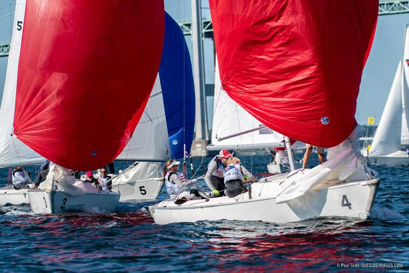 2022 Resolute Cup day 2 photo copyright Paul Todd / www.outsideimages.com taken at New York Yacht Club and featuring the Sonar class