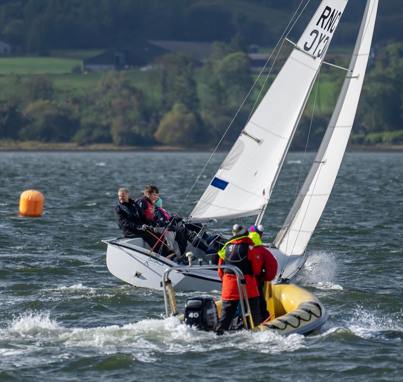 Sonars racing at RNCYC photo copyright Neill Ross taken at Royal Northern & Clyde Yacht Club and featuring the Sonar class
