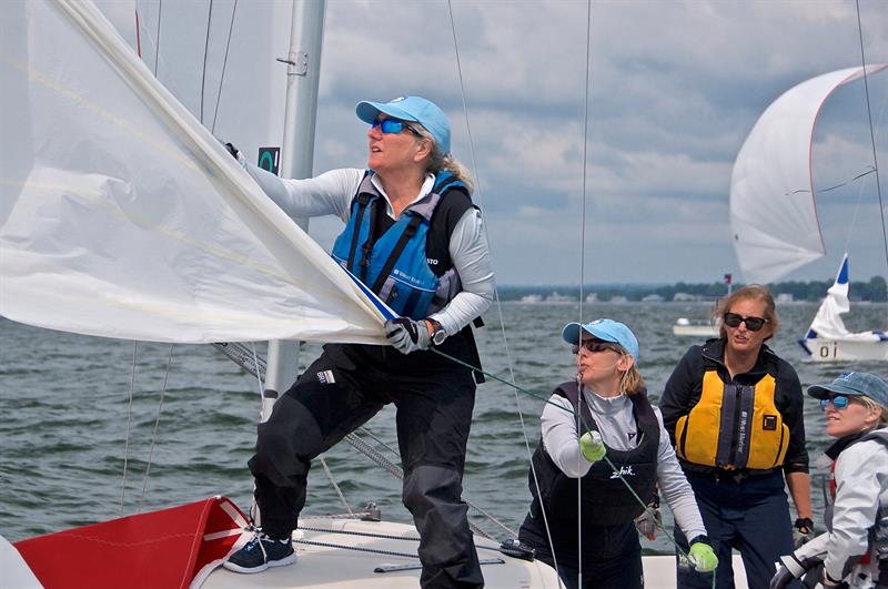 Inaugural Susan Widmann Sinclair Women's Championship photo copyright 2023, Rick Bannerot, Ontheflyphoto.net taken at Noroton Yacht Club and featuring the Sonar class