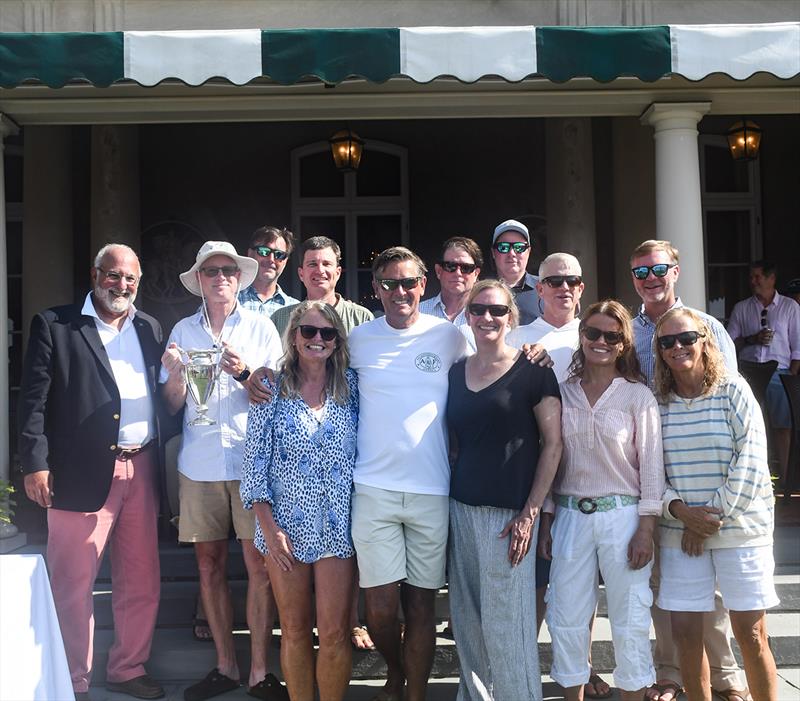 NYYC-McDowell: Chris McDowell, Sam September, Libby Toppa, Brett Davis, Zack Leonard, Alice Leonard, Barry Parkin, Susie Parkin, Brian Doyle, Hannah Swett, Shane Wells & Steve Kirkpatrick (not in order, with NYYC Commodore Paul M. Zabetakis M.D. far left) - photo © Stuart Streuli / New York Yacht Club