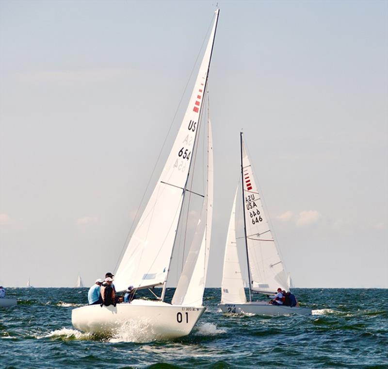 2024 Sonar World Championship  photo copyright Rick Bannerot taken at Noroton Yacht Club and featuring the Sonar class