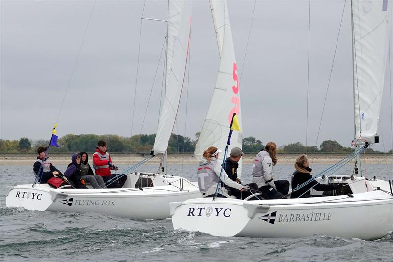 Grand Final of the RYA National Match Racing Championship photo copyright Nigel Vick taken at Queen Mary Sailing Club and featuring the Sonar class