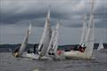 Sonata fleet rounding the windward mark during racing on day 2 of the Artemis Sonata National Championships