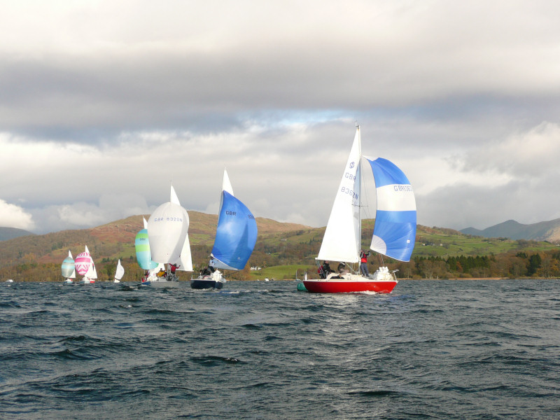 12 Sonatas gather on Windermere for their Inland Championships photo copyright Catherine Hartley taken at Lake District Boat Club and featuring the Sonata class