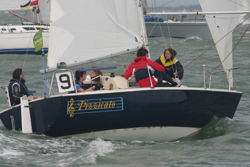 Racing continues in great winds at Skandia Cowes Week photo copyright Martin Augustus / www.sailingimages.co.uk taken at  and featuring the Sonata class