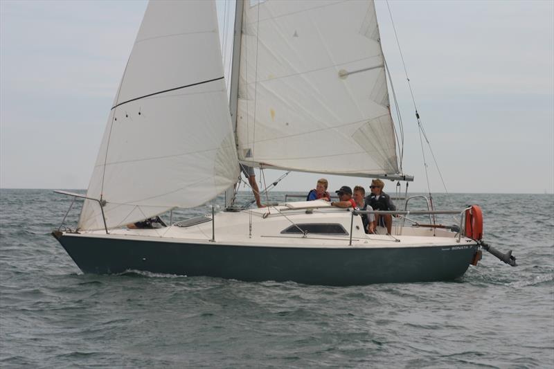 Sonata match racing at Christchurch photo copyright Rory Barnes taken at Christchurch Sailing Club and featuring the Sonata class