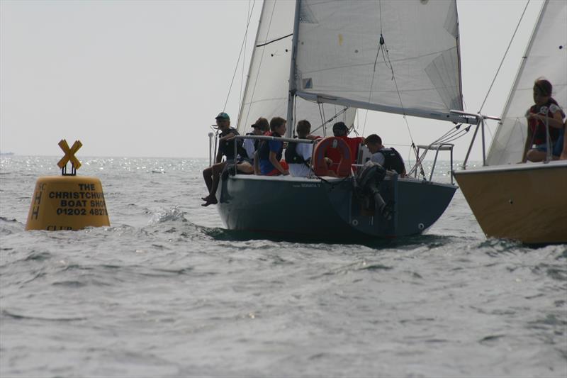 Sonata match racing at Christchurch photo copyright Rory Barnes taken at Christchurch Sailing Club and featuring the Sonata class