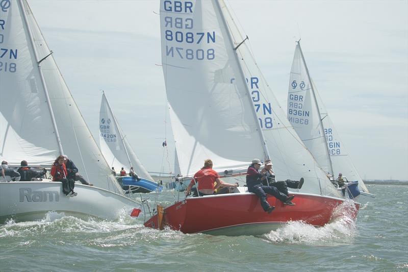 Sonata Eastern Championships during the Medway Keelboat Regatta photo copyright Richard Janulewicz / www.sharkbait.org.uk taken at Medway Yacht Club and featuring the Sonata class