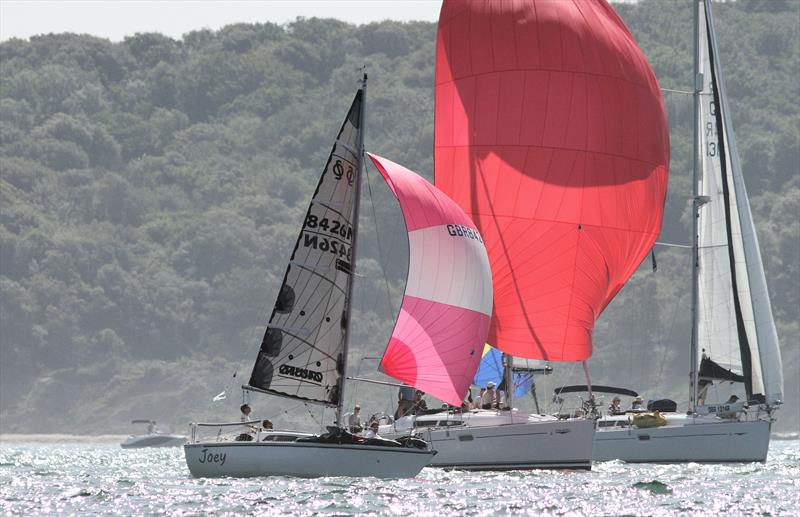 The view from Hurst Castle during the Round the Island Race 2019 photo copyright Mark Jardine taken at  and featuring the Sonata class