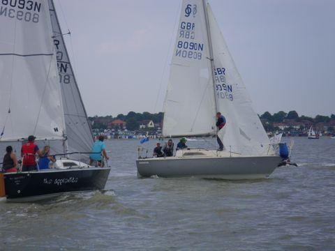 Sonata match racing at Dabchicks photo copyright DSC taken at Dabchicks Sailing Club and featuring the Sonata class