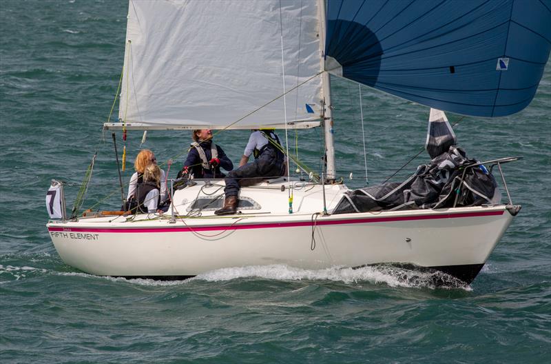 IRC 7 fleet on Day 4 of Cowes Week 2025 photo copyright Martin Augustus / www.sailingimages.co.uk taken at Cowes Combined Clubs and featuring the Sonata class