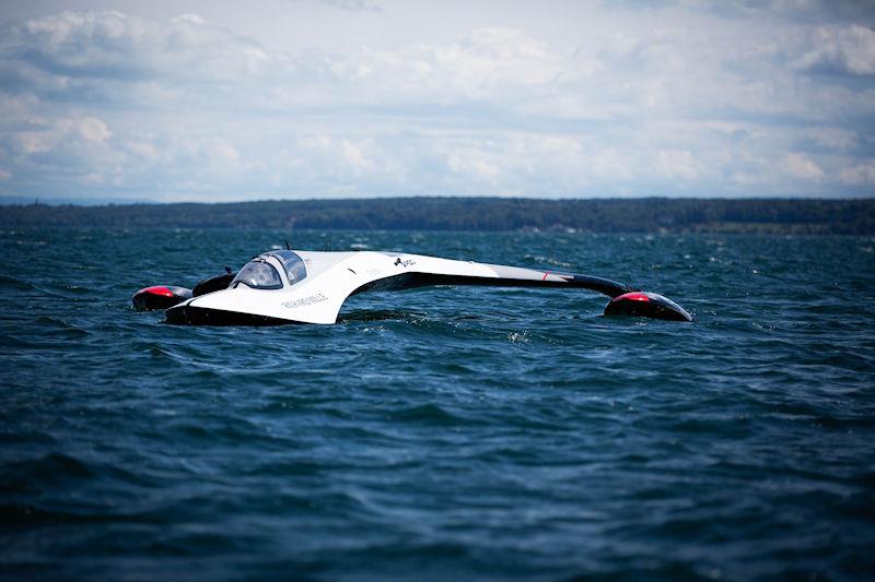 SP80 hits the water for the first time on Lake Geneva, Switzerland photo copyright Guillaume Fischer taken at  and featuring the SP80 class