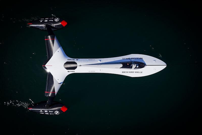 SP80 hits the water for the first time on Lake Geneva, Switzerland - photo © Guillaume Fischer