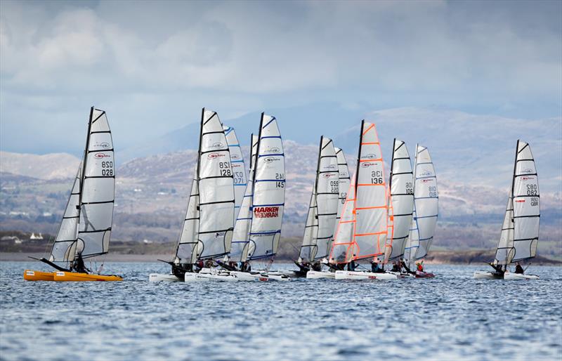 RYA Youth National Championships day 1 photo copyright Paul Wyeth / RYA taken at Plas Heli Welsh National Sailing Academy and featuring the Spitfire class