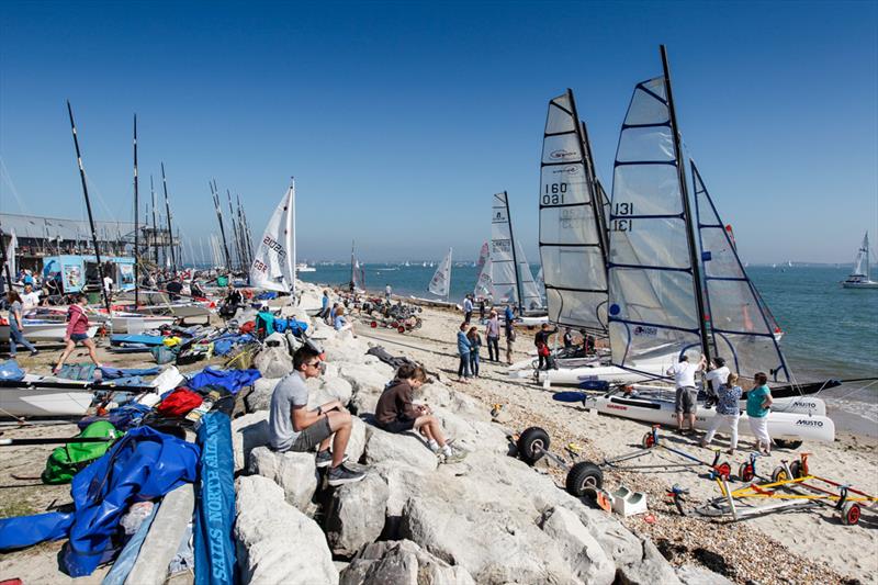 The stage is set for the RYA Youth Nationals at Hayling Island photo copyright Paul Wyeth / RYA taken at Hayling Island Sailing Club and featuring the Spitfire class