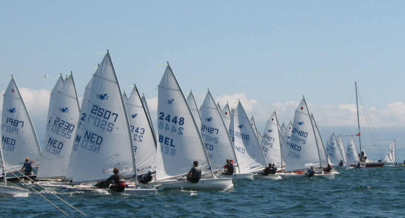 Racing during the Splash worlds at Pwllheli photo copyright Gareth Roberts taken at Pwllheli Sailing Club and featuring the Splash class