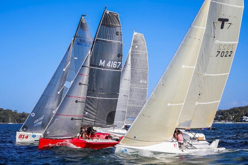 SPS 2108 photo copyright Salty Dingo taken at Corlette Point Sailing Club and featuring the Sportsboats class