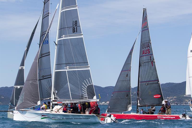 Vivace and REO Speedwagon last year at Airlie Beach Race Week photo copyright Andrea Francolini / ABRW taken at Whitsunday Sailing Club and featuring the Sportsboats class