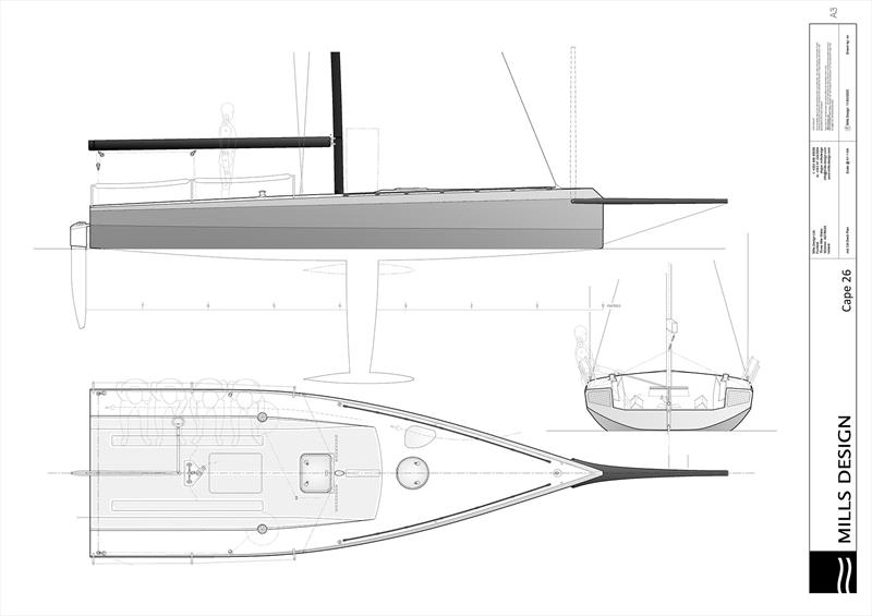 Cape 26 Deck Plan (11-03-) - photo © Mills Design