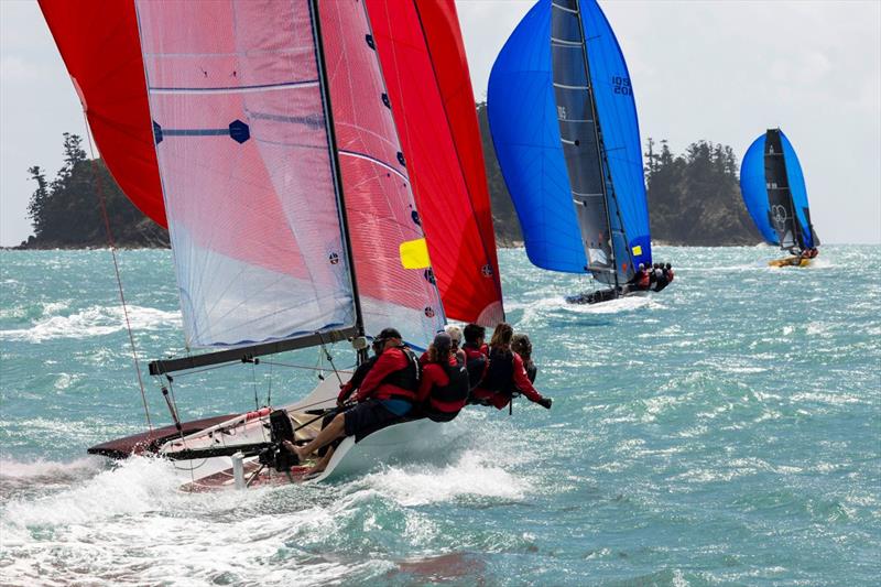 Chase is on in the Trailables - 74 Islands Distillery Airlie Beach Race Week photo copyright Andrea Francolini / ABRW taken at Whitsunday Sailing Club and featuring the Sportsboats class