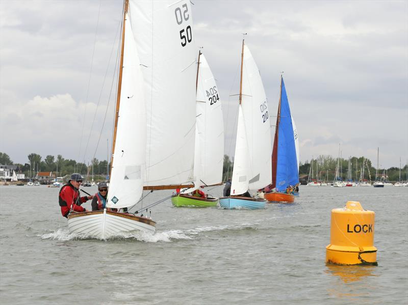 Sprites rounding the mark during Blackwater Sailing Club Regatta and Club Week photo copyright Guy Hawkins taken at Blackwater Sailing Club and featuring the Sprite class