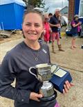 Hattie Henderson with the Squib class trophy at the Merry Down Regatta © Henderson family