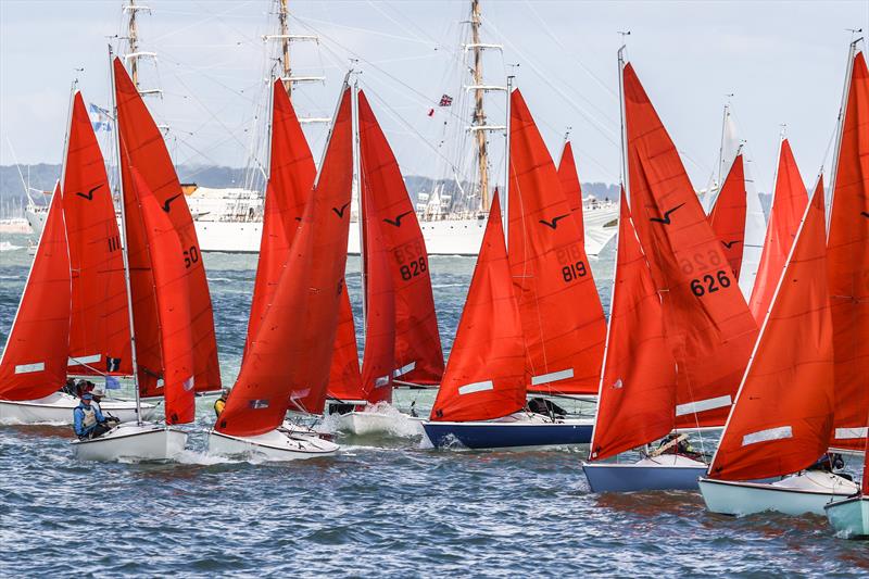The Squib fleet at Lendy Cowes Week 2017 photo copyright Tom Gruitt taken at Cowes Combined Clubs and featuring the Squib class