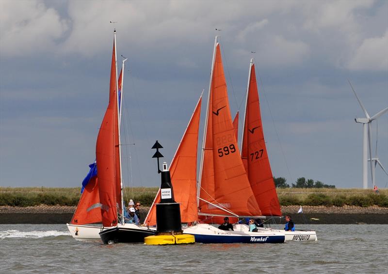 Burnham Week racing action photo copyright Alan Hanna taken at Royal Corinthian Yacht Club, Burnham and featuring the Squib class