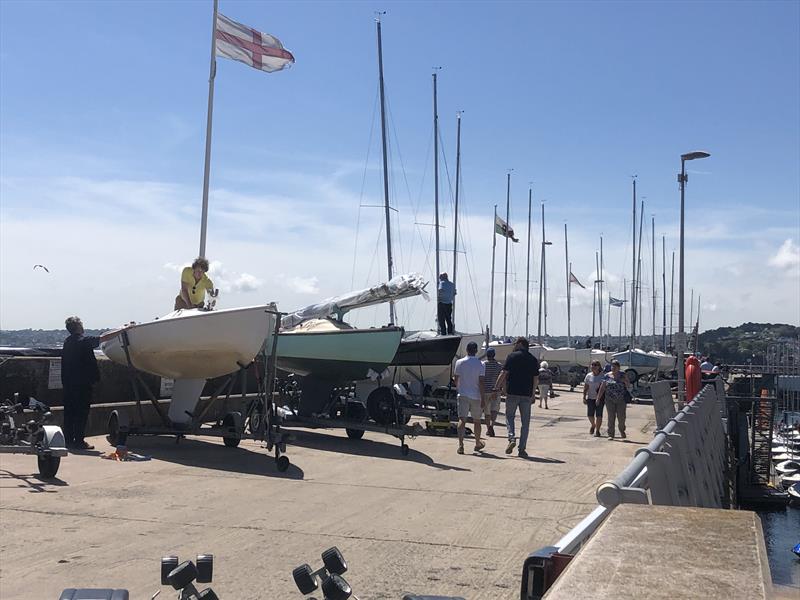 Squibs launching the Nationals in Torbay photo copyright Keith Davies taken at Royal Torbay Yacht Club and featuring the Squib class