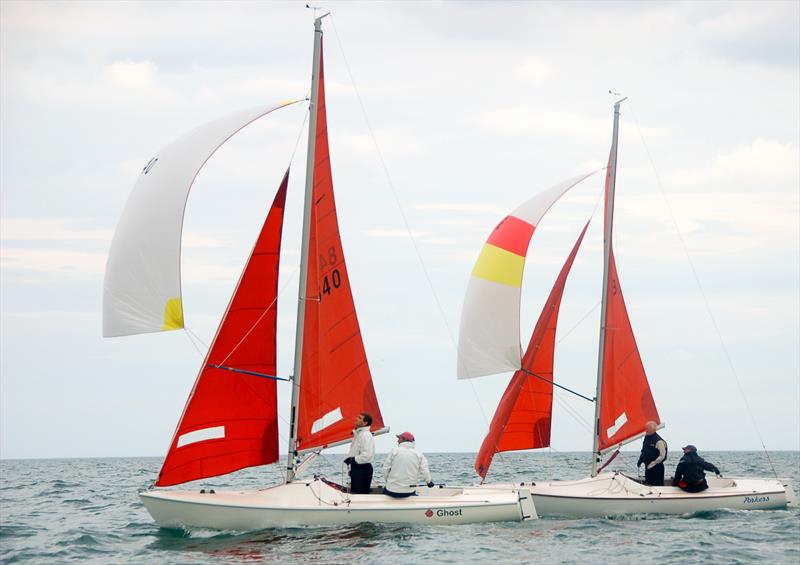 Ghost (l) led Porkers (r) in the 156th Royal Yorkshire Yacht Club Regatta photo copyright Amy Saltonstall taken at Royal Yorkshire Yacht Club and featuring the Squib class