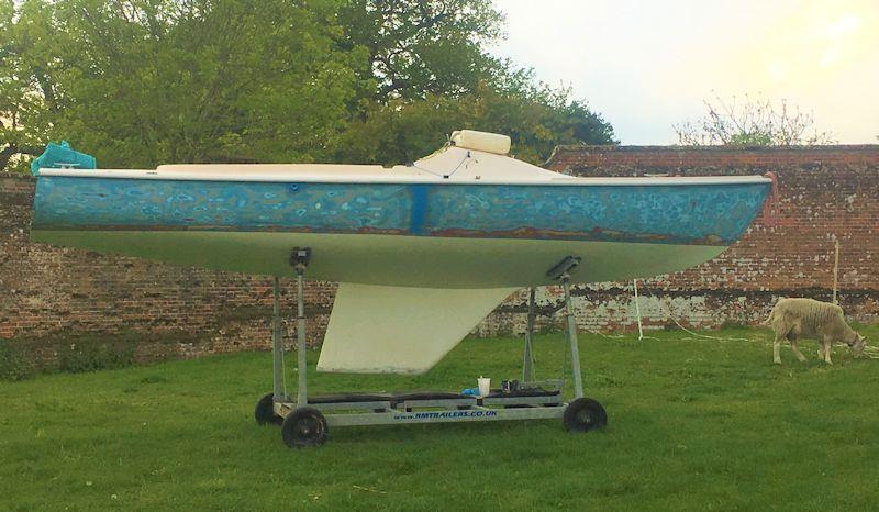 'Cheap Thrill' undergoing renovation photo copyright Chris Agar taken at  and featuring the Squib class