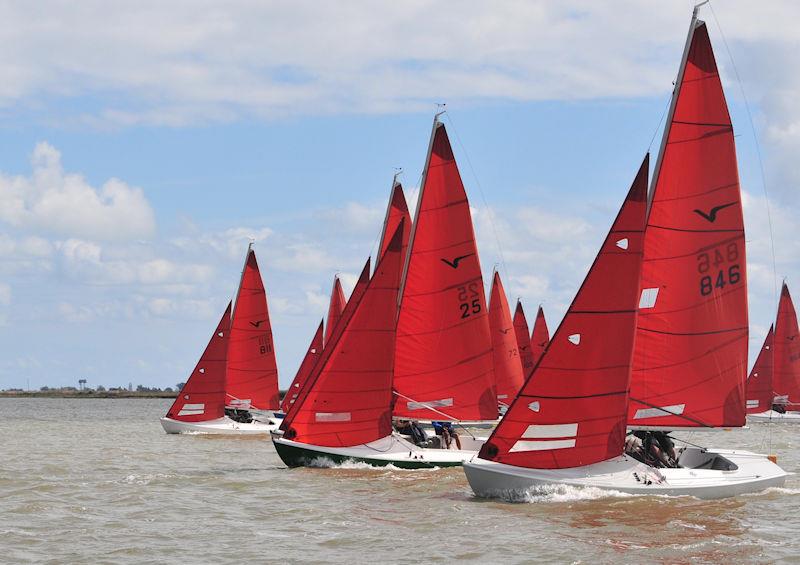 Squib race 2 on Burnham Week 2022 Day 3 photo copyright Alan Hanna taken at Burnham Sailing Club and featuring the Squib class