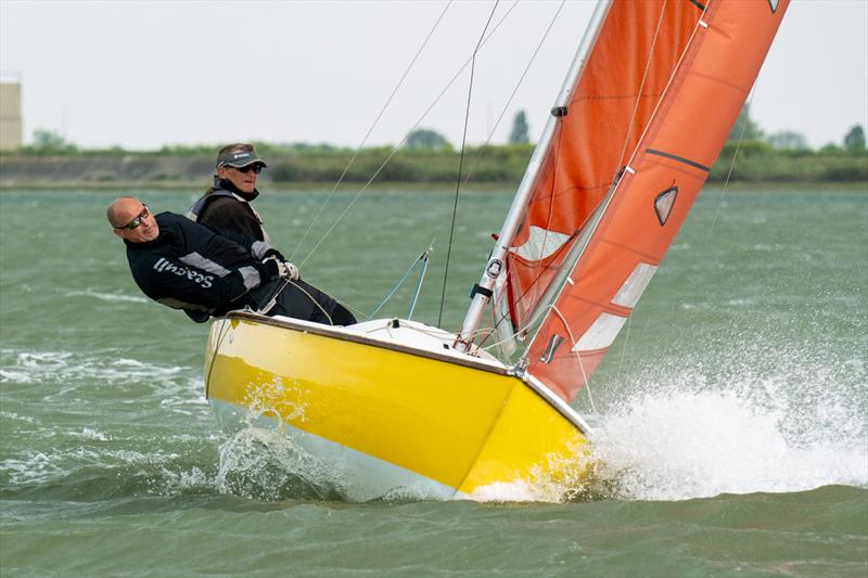 Phil Aspinall and Dave Sheppard won race 2 during Squib Gold Cup 2025 at Royal Corinthian Yacht Club photo copyright Petru Balau Sports Photography / sports.hub47.com taken at Royal Corinthian Yacht Club and featuring the Squib class