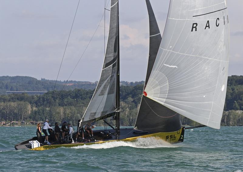 Ssl Gold Cup Team GBR had great speed off the breeze photo copyright John Curnow taken at Cercle de la Voile de Grandson and featuring the SSL47 class