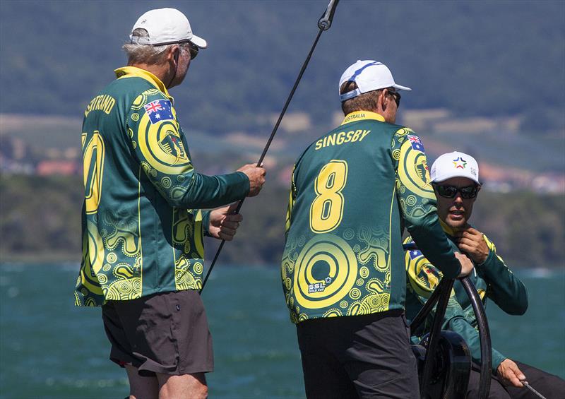 2022 SSL Gold Cup - John Bertrand AO (Captain) and Tom Slingsby (Skipper) photo copyright John Curnow taken at Cercle de la Voile de Grandson and featuring the SSL47 class