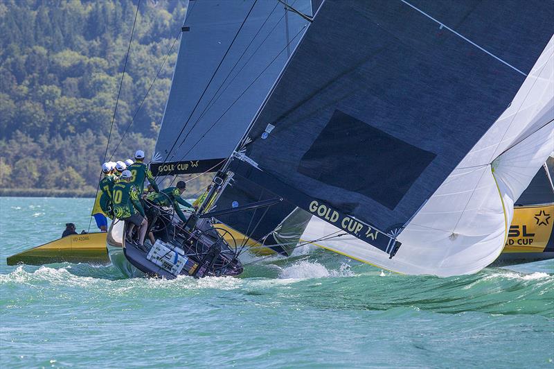 2022 SSL Gold Cup - This is how close it was, and no, Australia's kite did not touch the Brazillian boat. Wonderful manoeuvre to watch unfold. - photo © John Curnow
