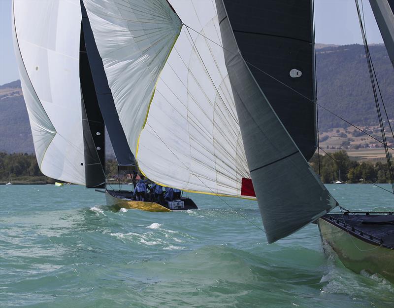 The contest begins photo copyright John Curnow taken at Cercle de la Voile de Grandson and featuring the SSL47 class