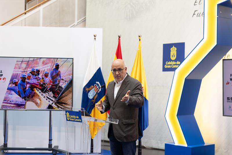 Antonio Morales, President of the Cabildo de Gran Canaria photo copyright Belfi Aguilar taken at Real Federación Canaria de Vela and featuring the SSL47 class