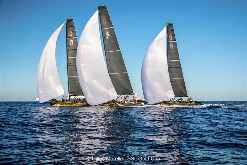 The final moments of Fleet 3 Race 4 on SSL Gold Cup 1/16 Finals Day 4 - photo © Gilles Morelle / SSL Gold Cup