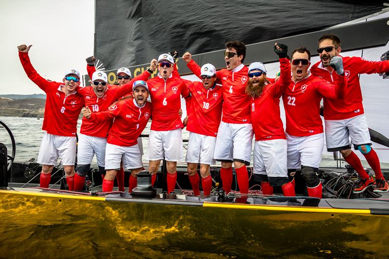 SSL Gold Cup 1/8 Finals Fleet 3, Race 1 - SSL Team Switzerland Celebrate - photo © Gilles Morelle / SSL Gold Cup