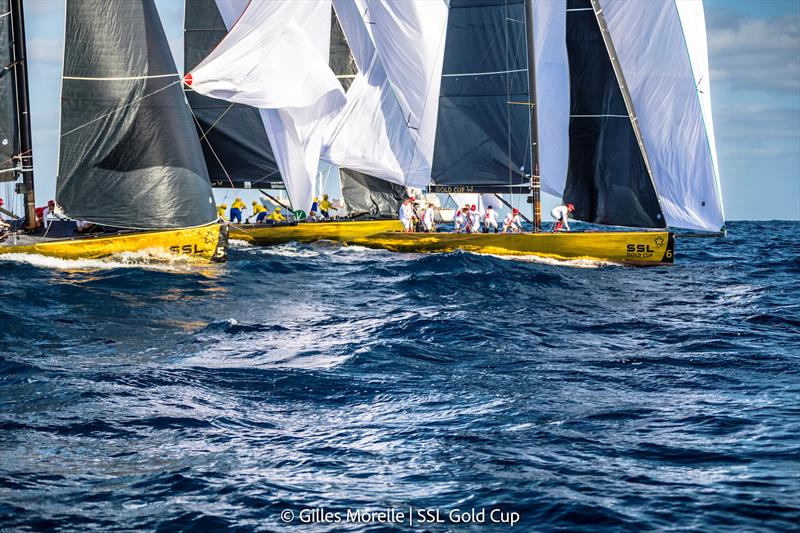 SSL Gold Cup 1/8 Finals Fleet 2, Race 3 - photo finish photo copyright Gilles Morelle / SSL Gold Cup taken at Real Federación Canaria de Vela and featuring the SSL47 class